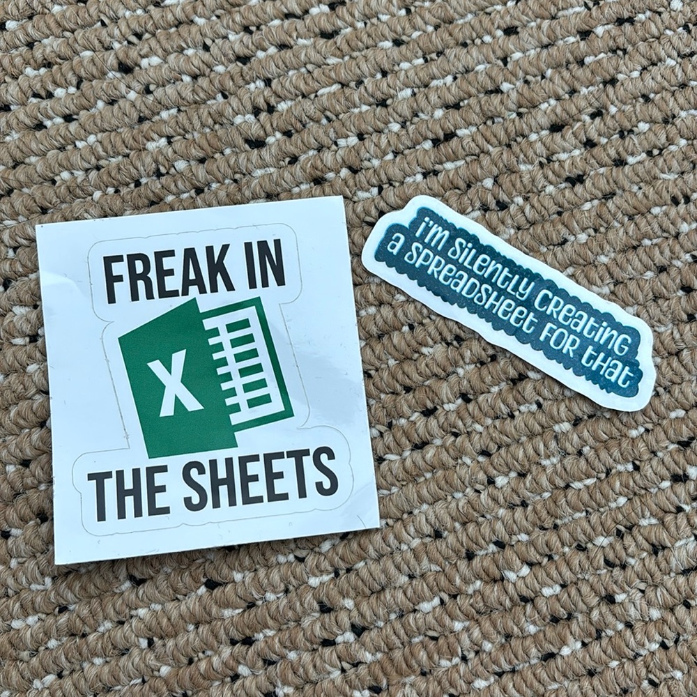 Stickers // Excel jokes